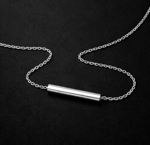 Steel tube necklace